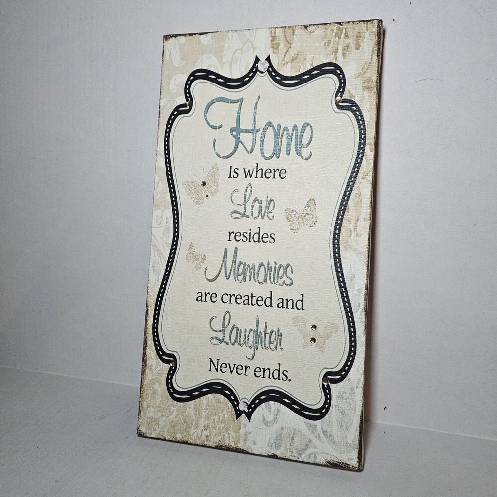 Home Is Where Love Resides Memories are Created and Laughter Never Ends Canvas